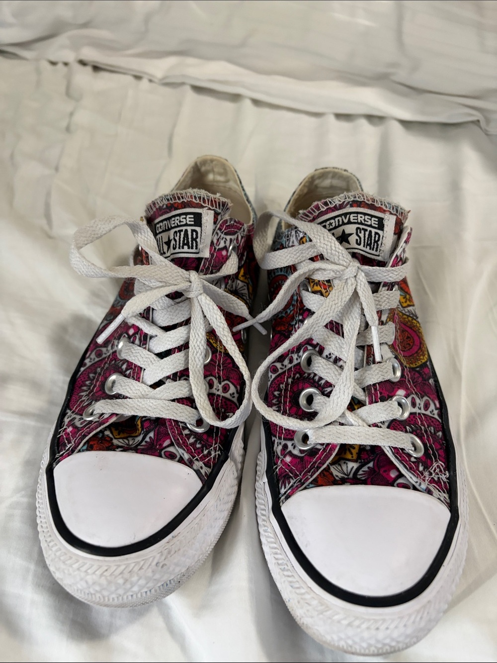 Converse Kids Low Top Sneakers - Pink Multicolor Pattern